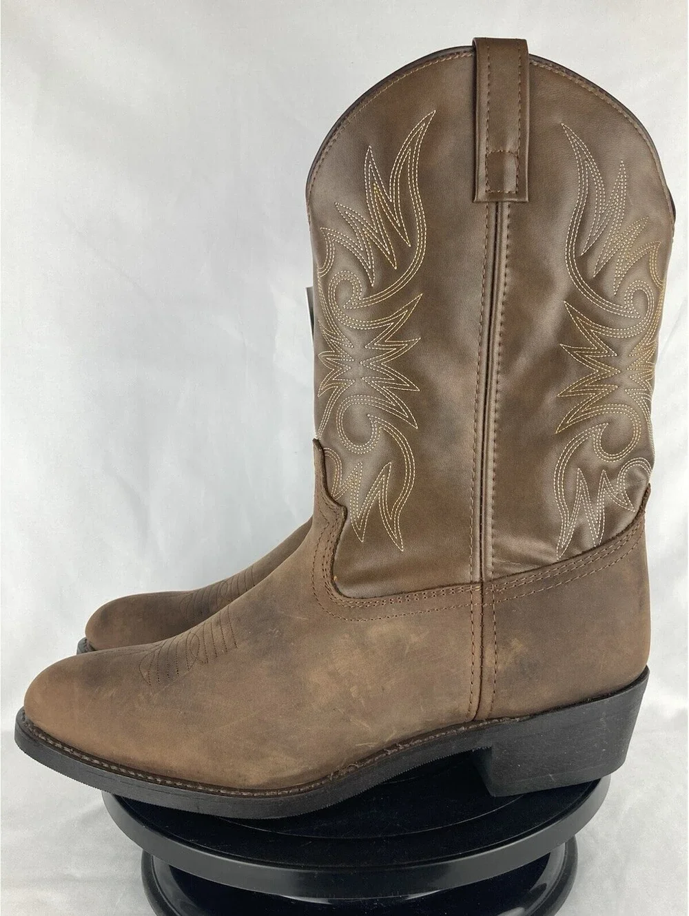 NEW Men’s Size 12 D Laredo Brown Leather Cowboy Western Work Boots Round Toe